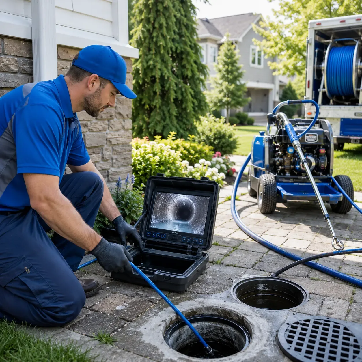 Outdoor drain cleaning professionals serving Scales Mound, IL