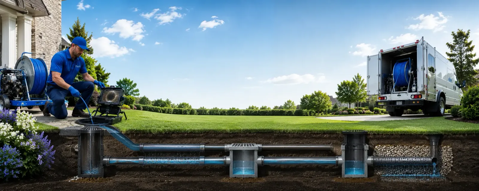 Outdoor drain cleaning information for Scales Mound, IL